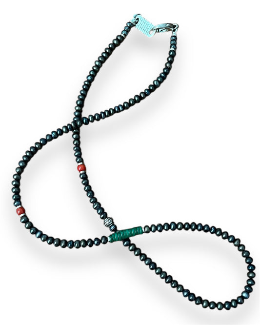 PEAR NECKLACE 22” 6MM BEADS