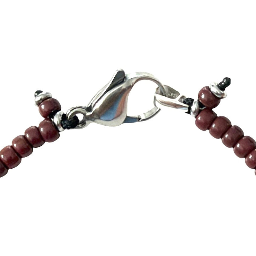 Burgundy Brown (Dark Wine Red). Bracelet