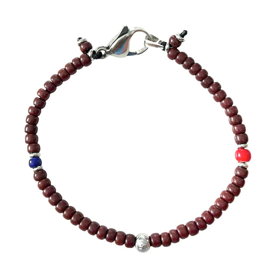 Burgundy Brown (Dark Wine Red). Bracelet