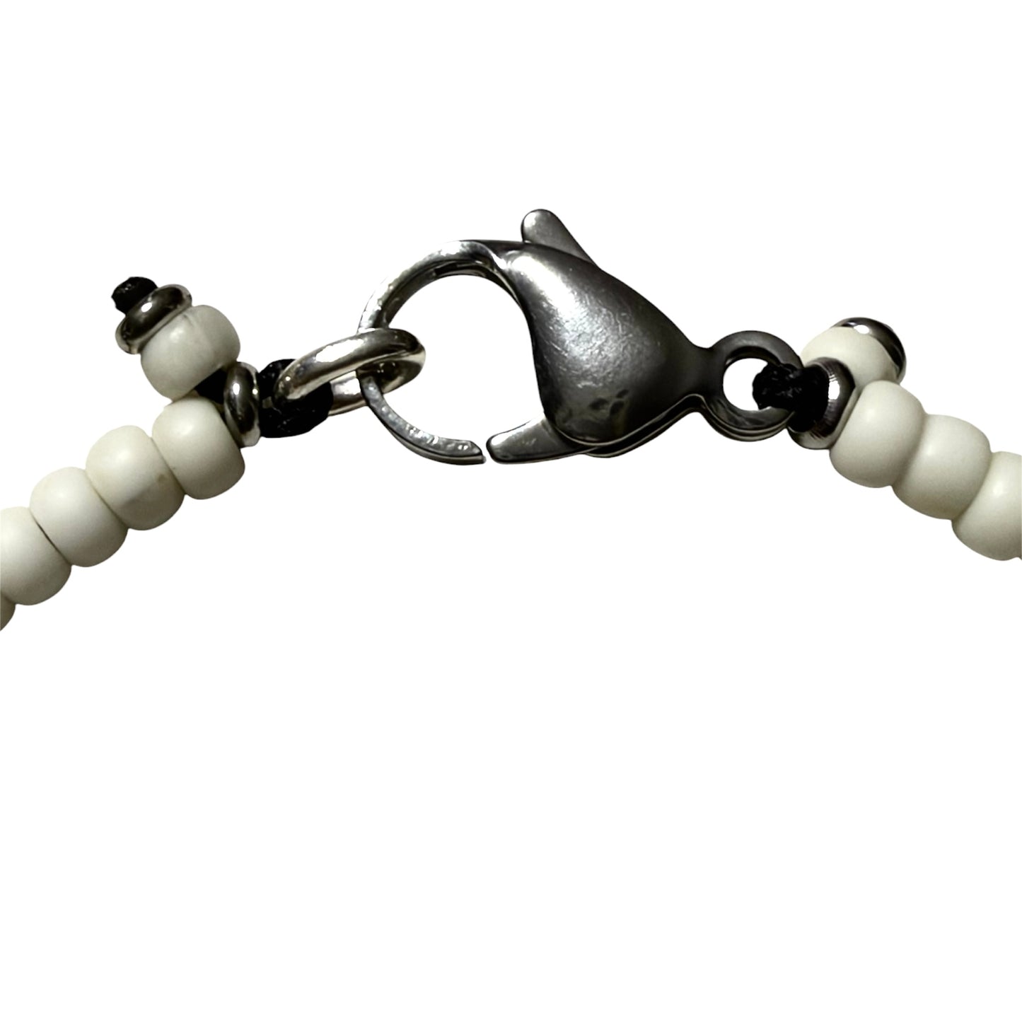 WHITE BRACELET STAINLESS STEEL 8”